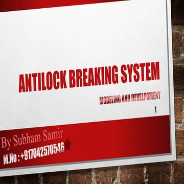 Abs (Anti-lock braking system )