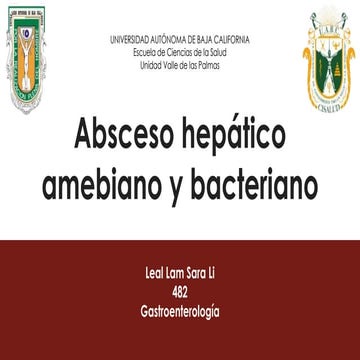 Absceso hepático amebiano y bacteriano