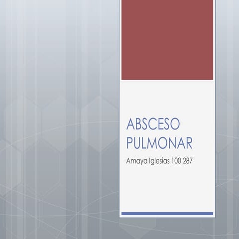 Absceso pulmonar