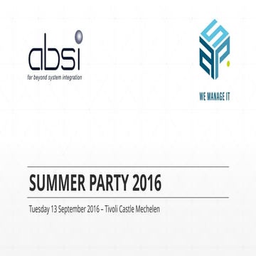 ABSI & ASP Summer Party 2016 - Presentation