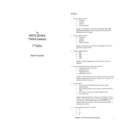  ABSITE Review: Practice Questions, Second Edition 2nd edition by FIser, 