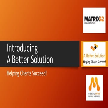 A Better Solution Limited Corporate Presentation
