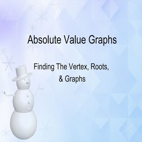 Absolute Value Graphs