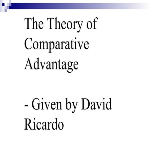 Absolute Advantage Theory