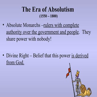Absolute monarchs