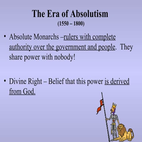 Absolute monarchs