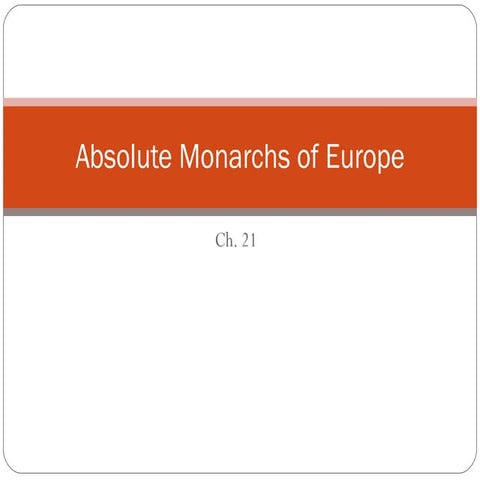 Absolute Monarchs Of Europe