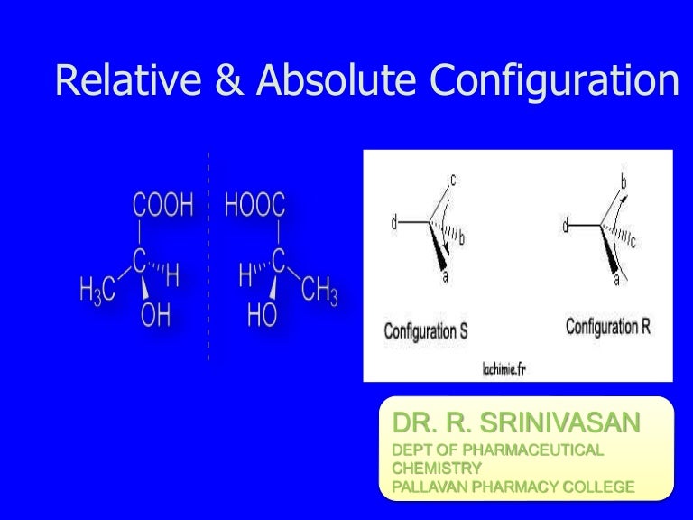 Absolute & relative configuration
