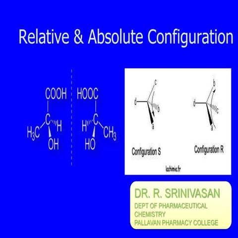 Absolute & relative configuration | PPTX | Chemistry | Science