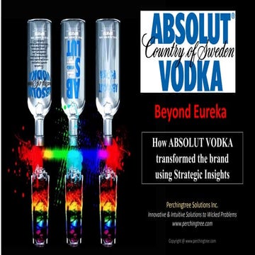 Beyond Eureka How ABSOLUT VODKA transformed the brand using Strategic Insights ? 