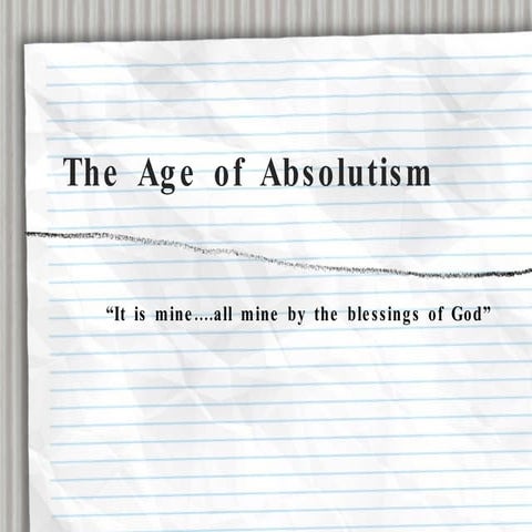 Absolutism