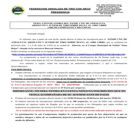 Absoluto y junior 2010