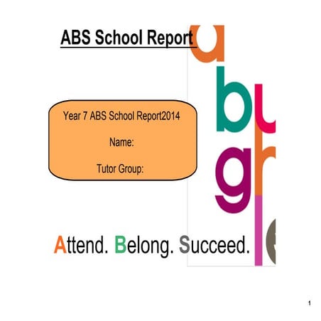 Abs school report yr 7