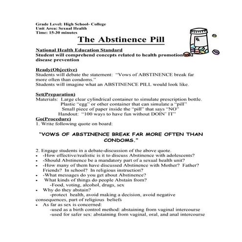 Abstinence Pill