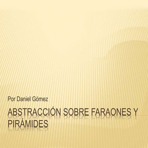 Abstracción sobre faraones y piramides