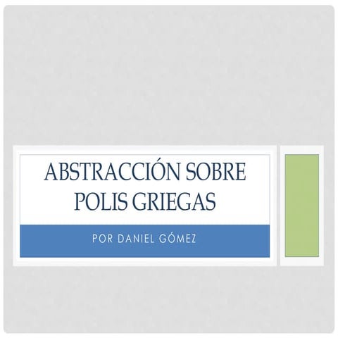 Abstracción sobre polis griegas