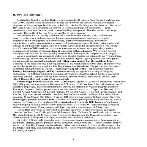 BHSDHS Tech Integration Abstract year 2000