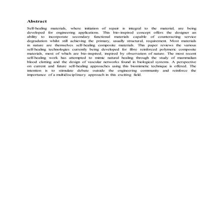 Self healing material