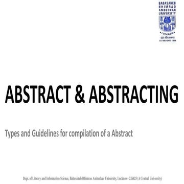 Abstract and Abstracting 