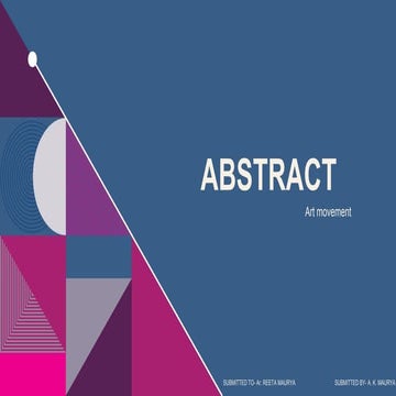 Abstract Art Presentation By Anuj Kumar Maurya
