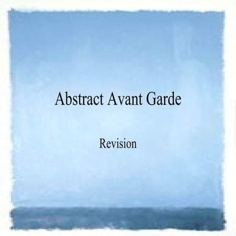 Abstract Avant-Garde