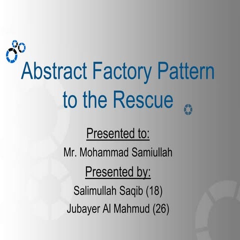 Design pattern (Abstract Factory & Singleton)