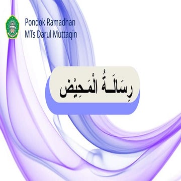 Bab Risalatul Mahid (Haid-Nifas-Istihadhoh) | PPTX