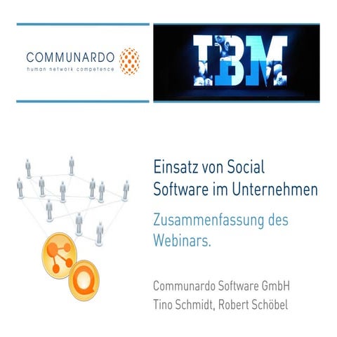 Abstract Communardo Webinar Einsatz von  Social Software im Unternehmen