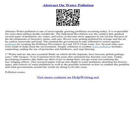 Abstract Essay Example | PDF