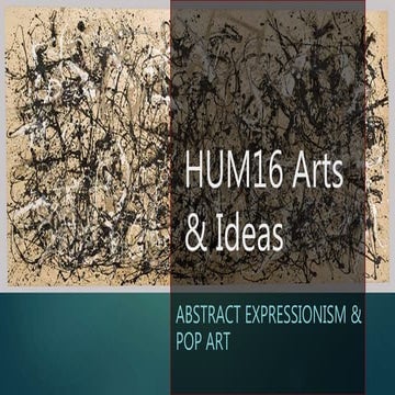 HUM16 Abstract expressionism & Pop Art