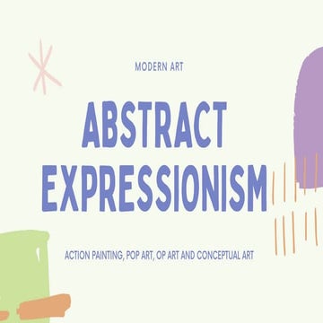 Abstract expressionism