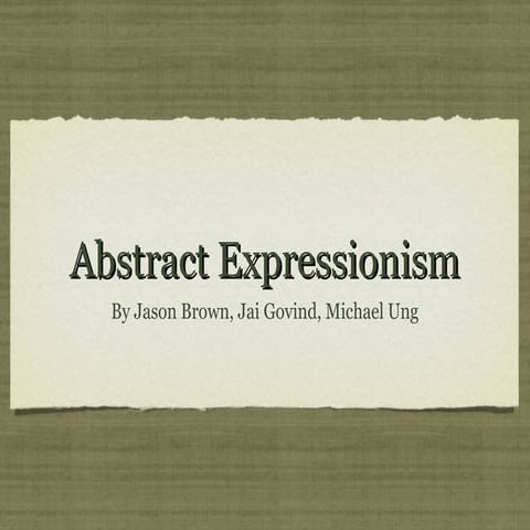 Abstract Expressionism