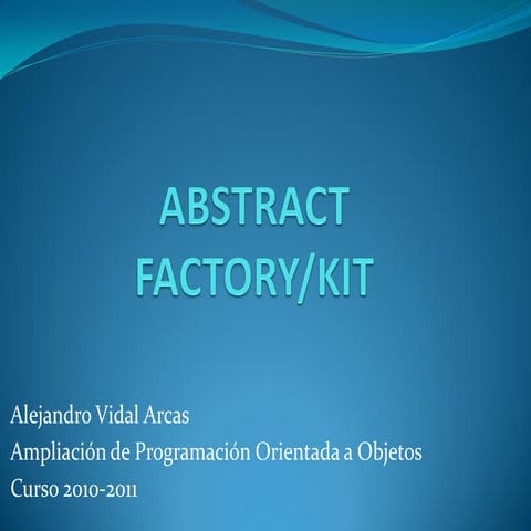Abstract factory. presentación | PDF