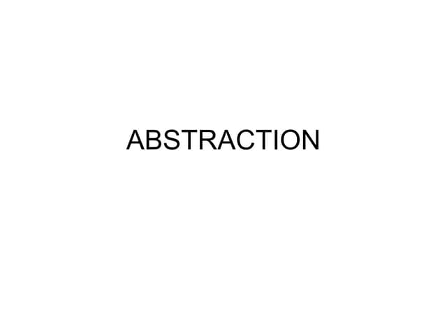 Abstraction | PPS