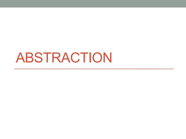 Abstraction