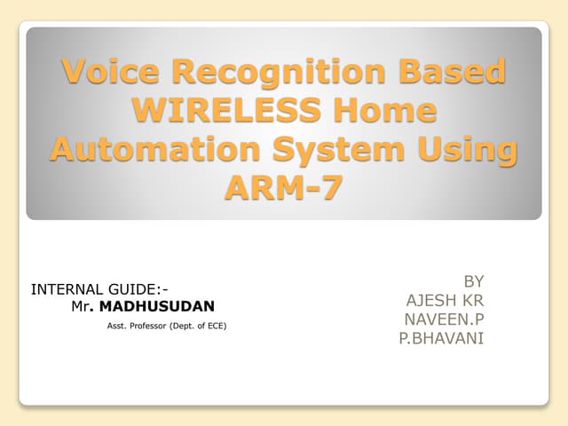 voice recognition based home automation system using arm-7