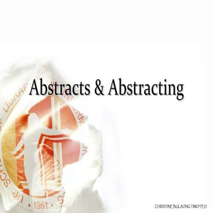Abstracts & abstracting