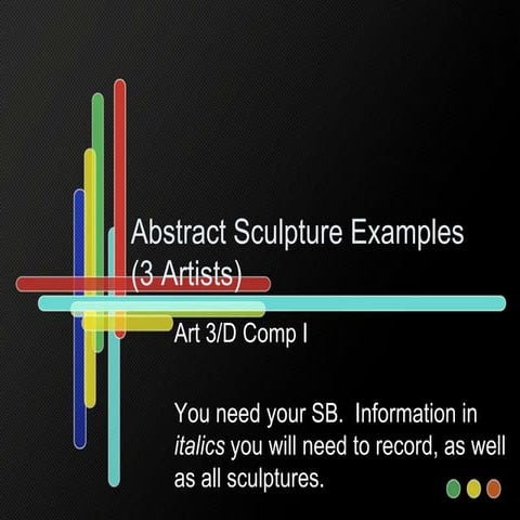 Abstract sculpture unit