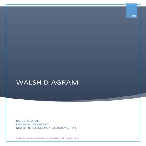 WALSH DIAGRAM- SEMINAR TOPIC- ABSTRACT