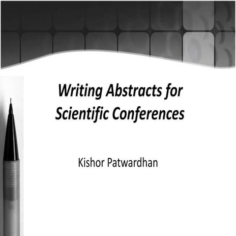 Abstract writing for conferences