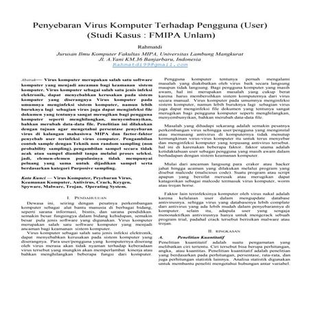 Abstrak  penyebaran virus kompute