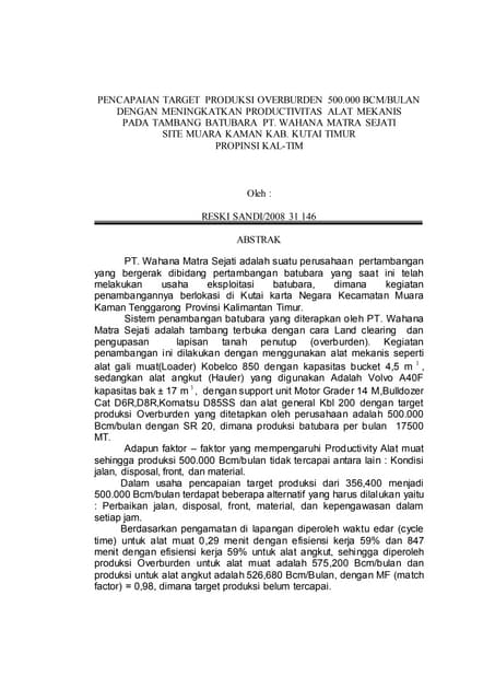 Bab ii tinjauan umum PTBA | PDF