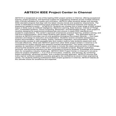 Best IEEE project center in chennai Best IEEE project center in chennai ...