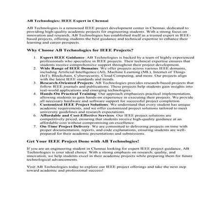 IEEE Expert in Chennai IEEE Expert in Chennai | PDF
