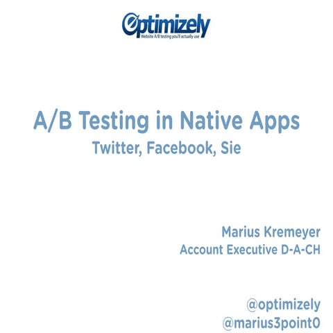 A/B Testing für Native Mobile Apps