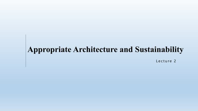 Appropriate building technology lecture and note