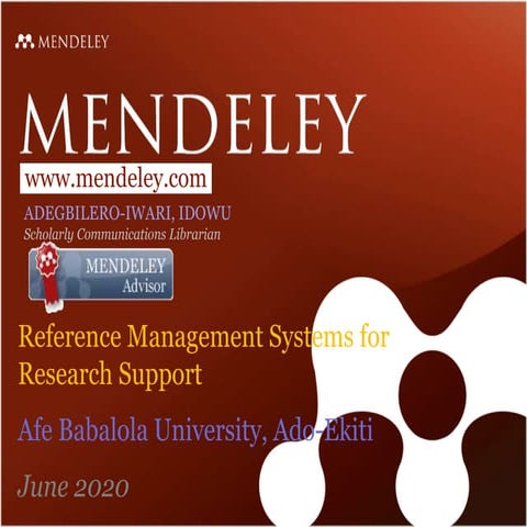 Reference Management Systems for Research Support