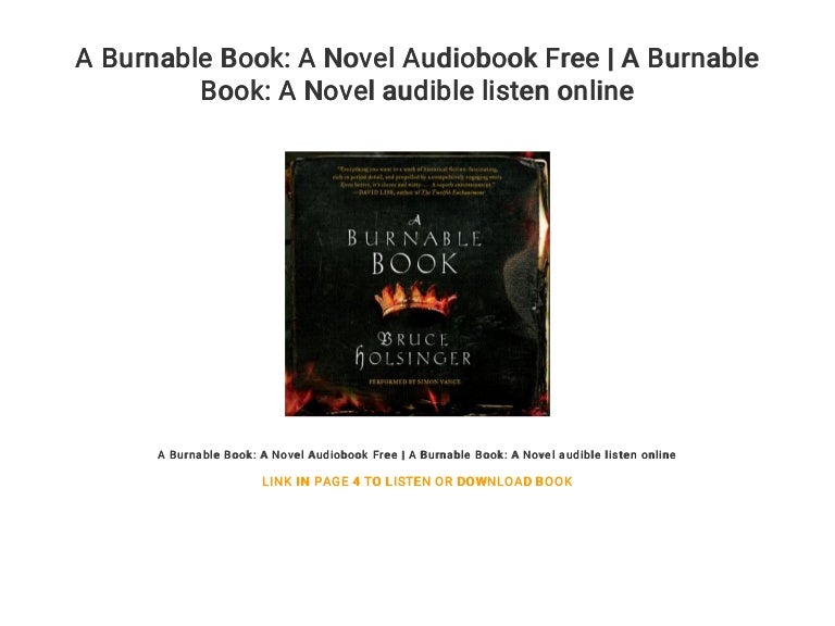 A Burnable Book by Bruce Holsinger - vancouverpag