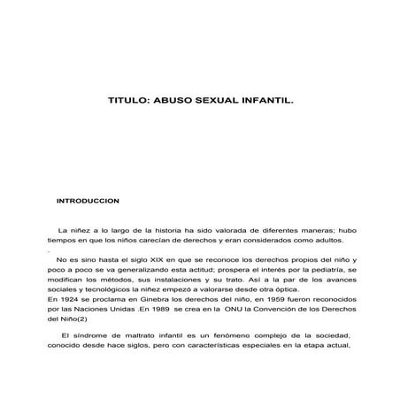 Abuso infantil