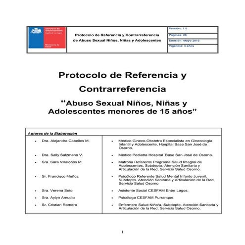 Abuso sexual niño a adolescente